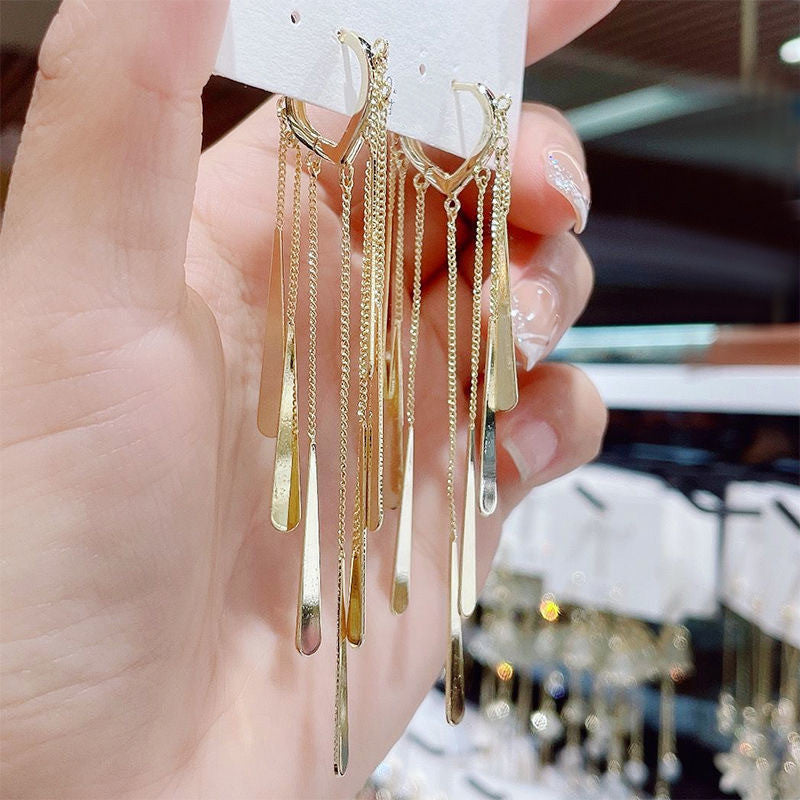 Long Fringe Earrings Special-interest Design Women - Chic Angle